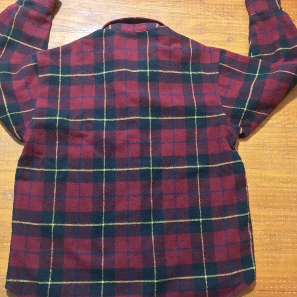 Gap Men's Sz Medium RedMulti Color Plaid Button Up - Picture 2 of 8